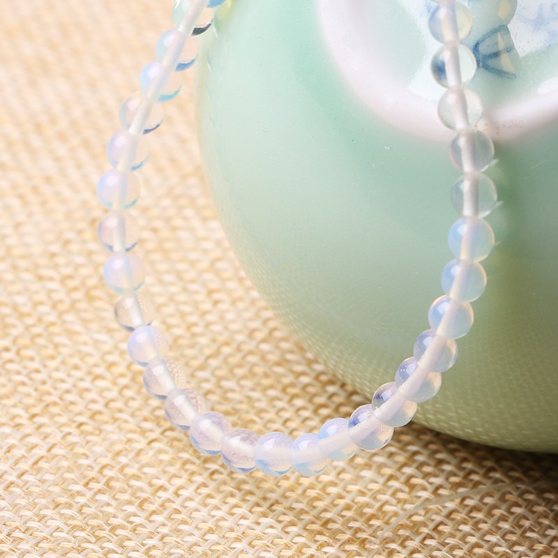 DIY Moon Opal Stone Round Beads for Making Accessories 6/8/10mm