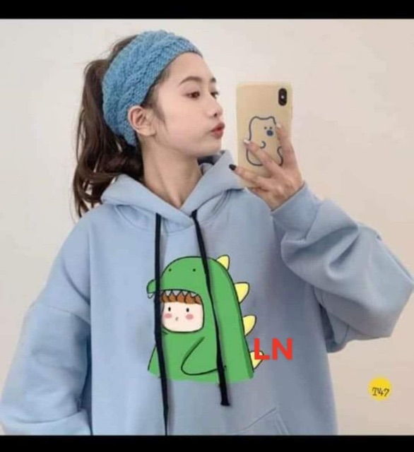 Áo hoodie cô gái khủng Long LN12