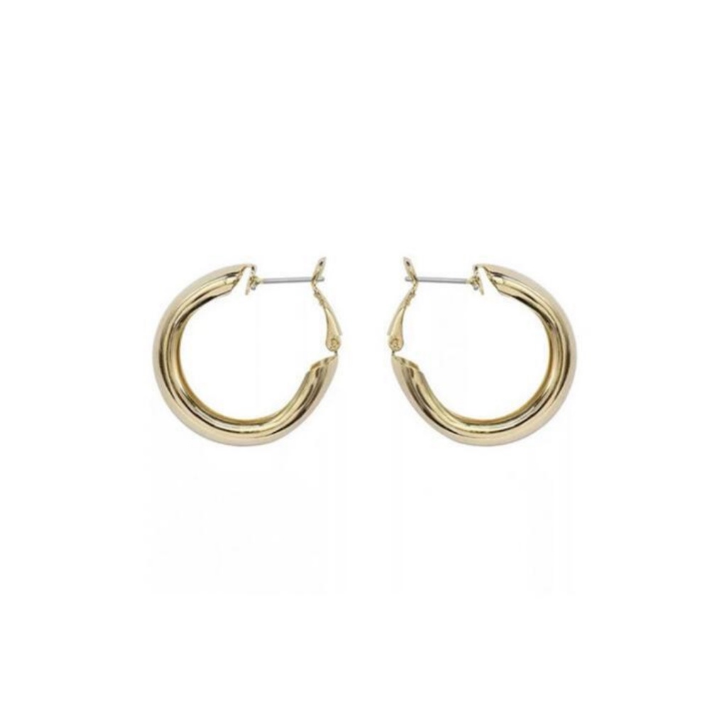 Khuyên tai nữ, Bông tai tròn trơn bản to sang trọng Trang sức Ciao Amor - KT0206