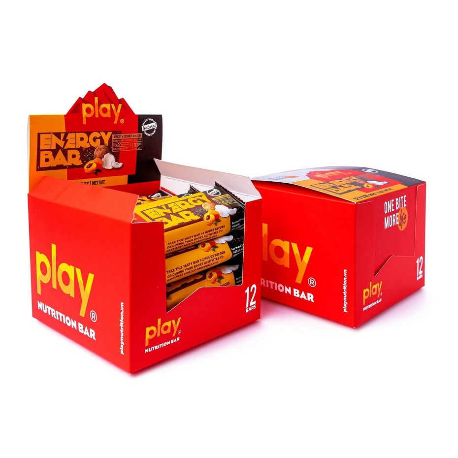 Thanh năng lượng PLAY vị mơ sấy dừa khô - Bánh ngũ cốc bổ sung năng lượng Play Energy Bar