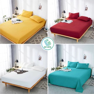 Bộ ga gối 💖cotton tici💖 drap giường, ga trải giường + 2 vỏ gối Gia Long Home