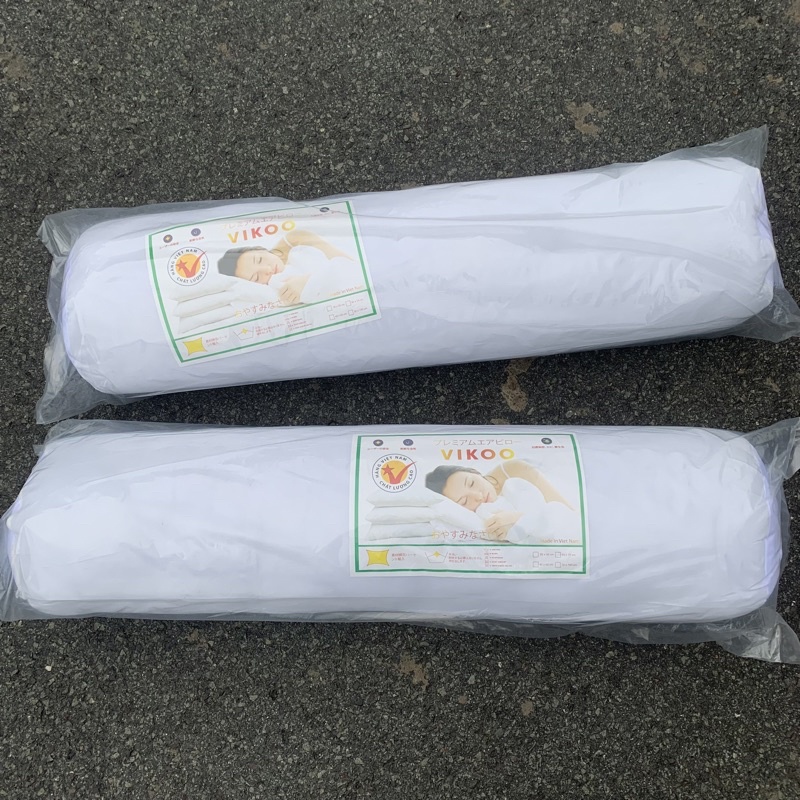 Gối Ôm Hơi Bông 100% VIKONA Cao Cấp Có Khoá Kéo 35x100