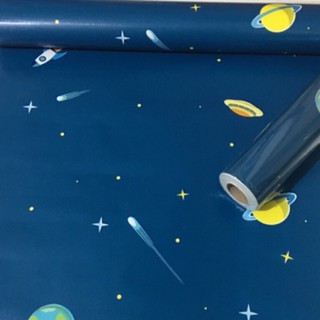10m Giấy dán tường vũ trụ (decal cuộn) Hành tinh xanh