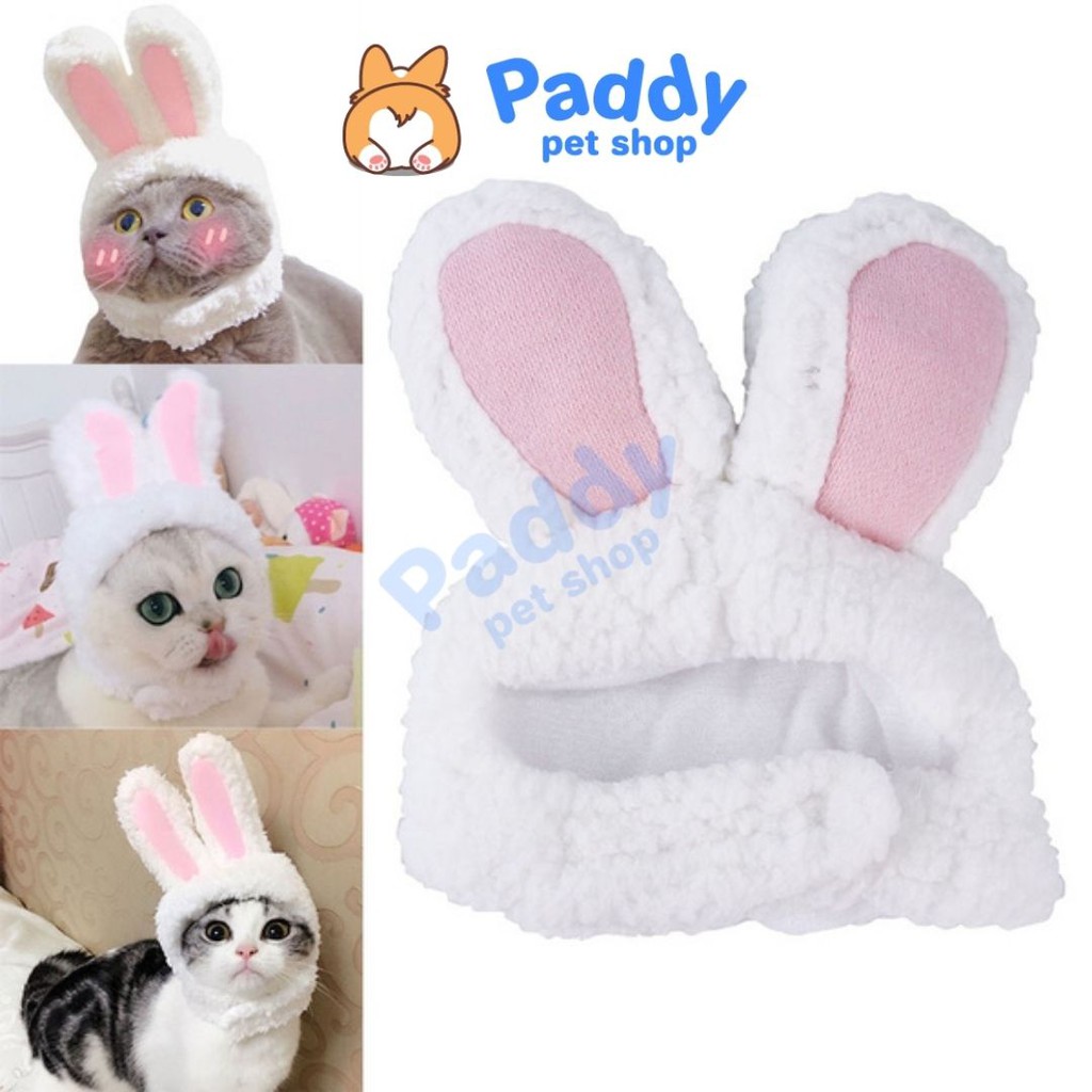 [Mã 153FMCGSALE1 giảm 10% tối đa 40K đơn 250K] Nón Tai Thỏ Bông Cho Chó Mèo