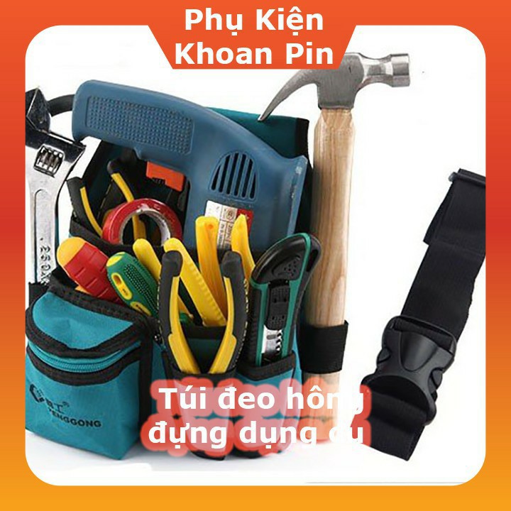 TBTI-Túi đeo hông 7 ngăn đựng đồ nghề của thợ điện chuyên dụng.