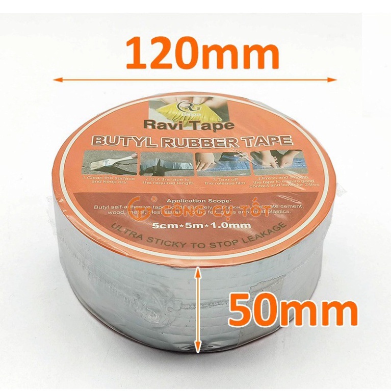 Băng keo chống dột Ravil Hàn Quốc khổ 50mm cuộn 5m