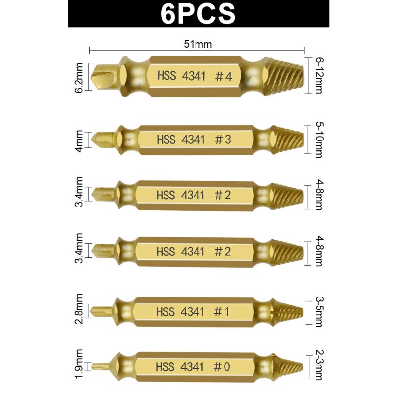 Set 6 Mũi Vặn Ốc Vít Nhanh Chóng Tiện Dụng