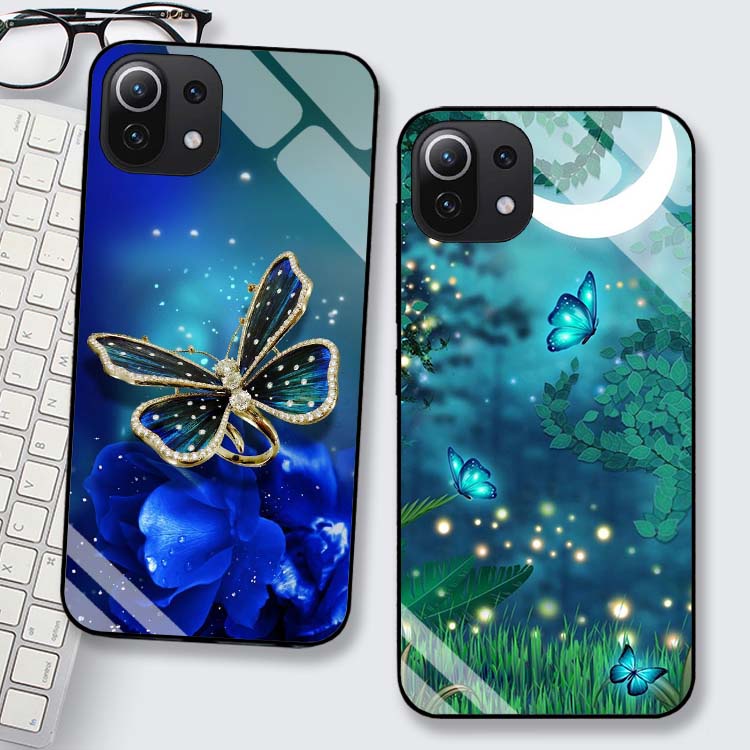 Ốp Xiaomi Mi 11, Mi 11 Lite Lưng kính cường lực Sang Trọng, Sáng Bóng Mới Nhất