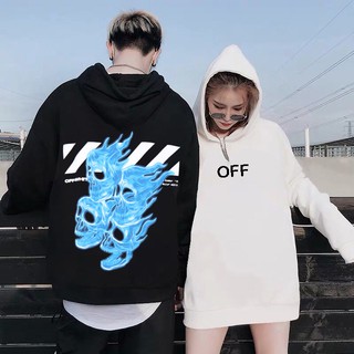 Áo hoodie off white unisex nỉ