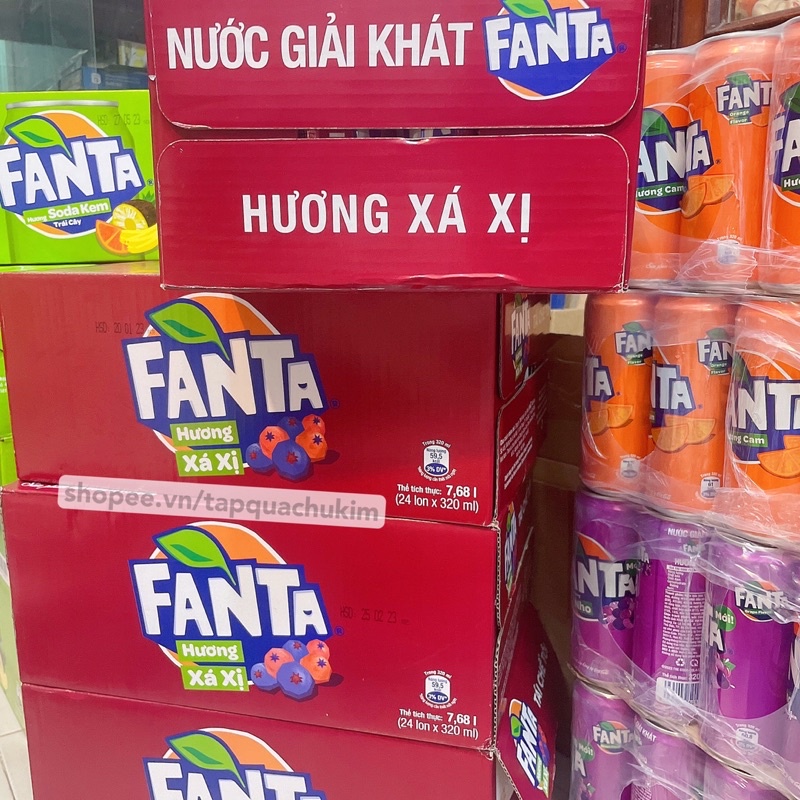 Nước ngọt FANTA XÁ XỊ thùng 24 LON x 320ML