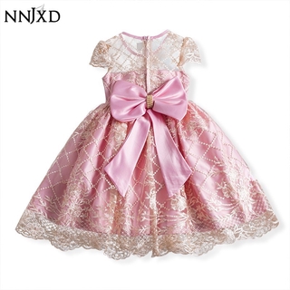 NNJXDĐầm Ren Hoa Dự Tiệc Xinh Xắn NNJXD Cho Bé Gái