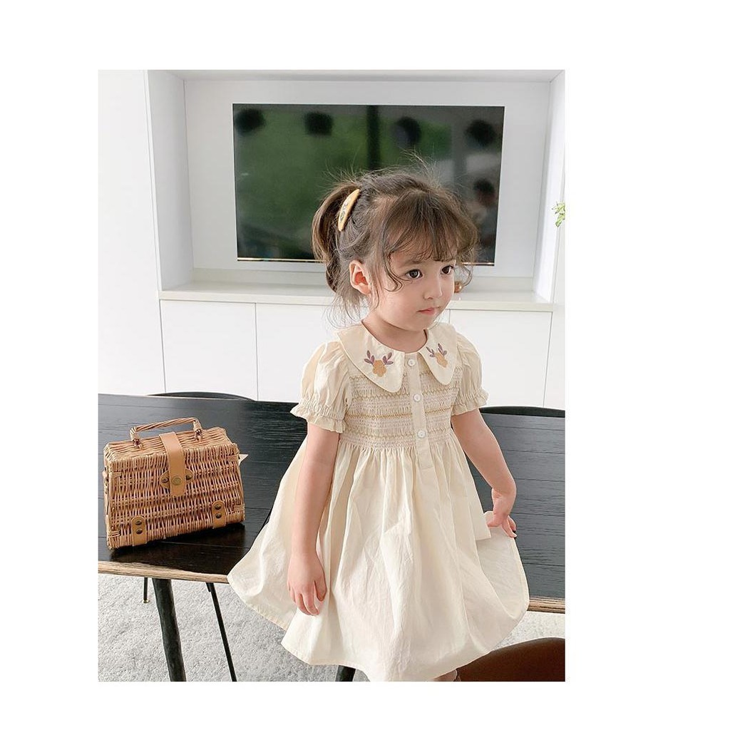 Váy Smock ngực thuê hoa cao cấp💖HÀNG CHUẨN ORDER💖Váy đầm cho bé