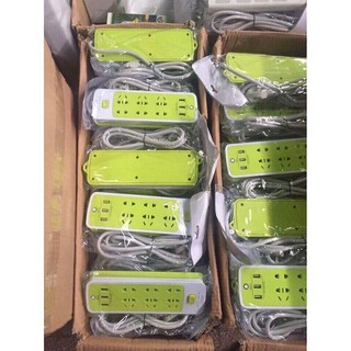 Ổ điện đa năng 6 phích cắm, 3 cổng USB