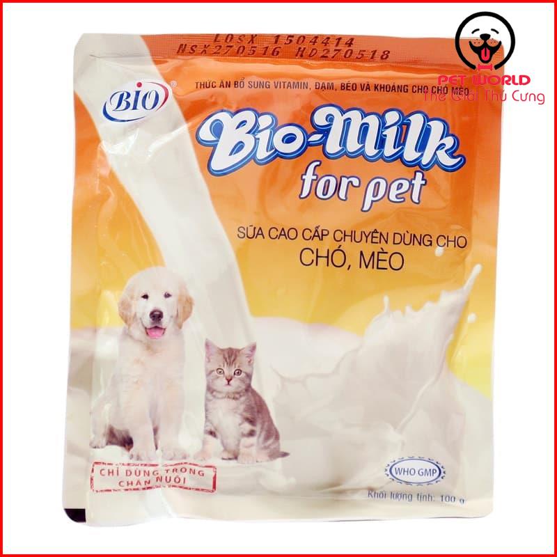 SỮA BỘT CAO CẤP DÙNG CHO CHÓ MÈO BIO MILK 100GR