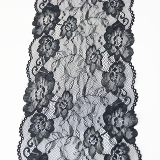 Cuộn dây ren trắng co giãn 21cm để trang trí