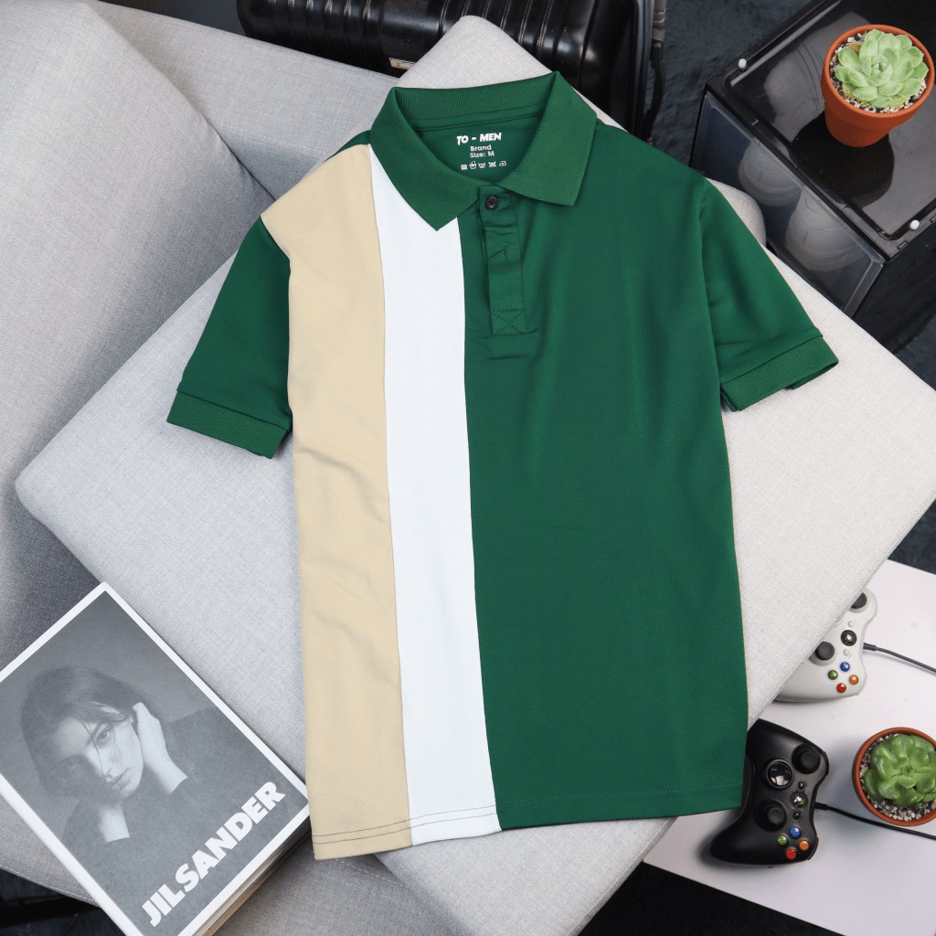 Áo Thun Nam Polo Cổ Trụ Thiết Kế Đơn Giản Phối Màu Sang Trọng Chất Cotton Mềm Co Giãn Tốt Đủ Size Mặc Đẹp NEW UNISEX