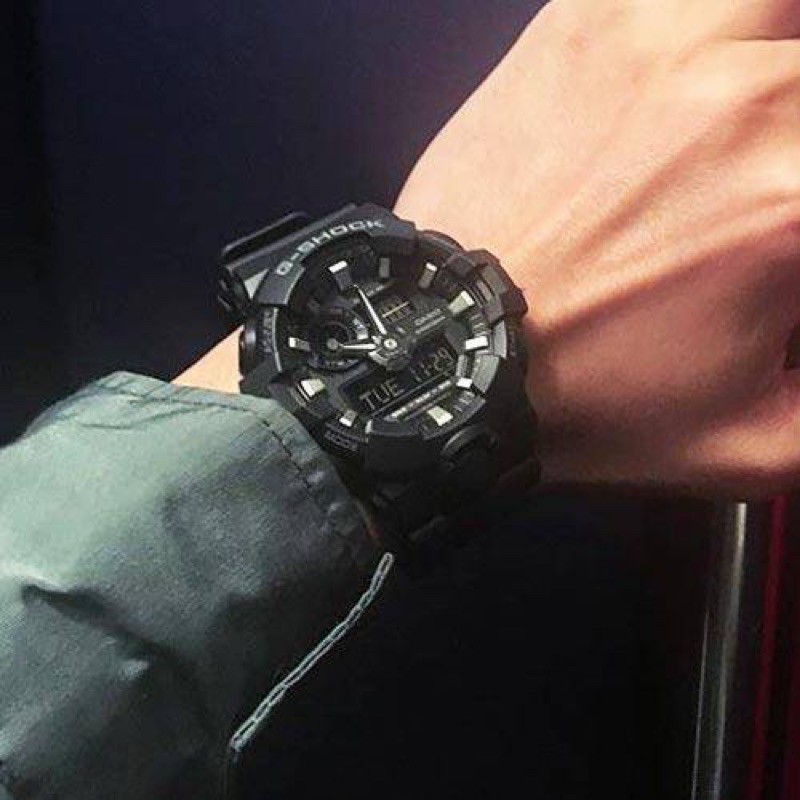 Đồng hồ nam dây nhựa G-SHOCK chính hãng Casio Anh Khuê GA-700-1BDR