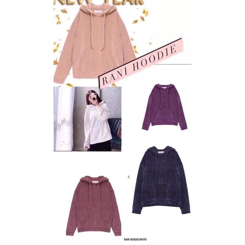 áo rani hoodie siêu mềm mịn,chất nhung