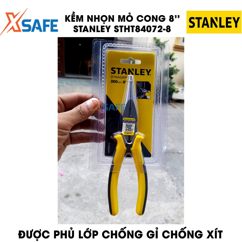 Kềm nhọn mỏ cong STANLEY gia công thép carbon Kìm Stanley nhỏ gọn vừa tay, khả năng chịu lực chiu nhiệt tốt