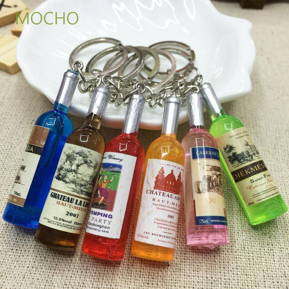 Móc Khóa Hợp Kim Hình Chai Rượu Vang Thủ Công Nhiều Màu Thời Trang Cho Nam Và Nữ