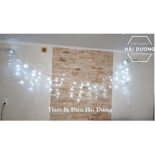 Đèn nháy thả rèm trang trí 8 chế độ DL456 Ngang 4,5 mét 19 dây thả xuống 40,50,60 cm Có đầu nối