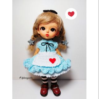 CÓ SẴN - Set đầm len Alice size búp bê BJD 1/8, Baboliy