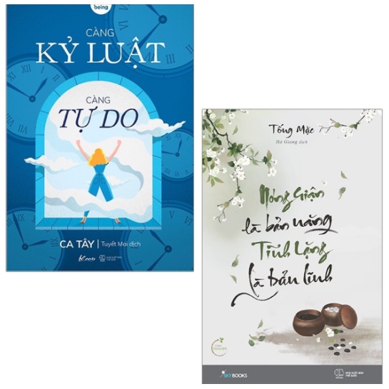 Sách Combo 2 cuốn kĩ năng sống: Càng Kỷ Luật, Càng Tự Do và Nóng Giận Là Bản Năng,Tĩnh Lặng Là Bản Lĩnh (tặng sổ tay) az
