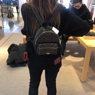 Balo thời trang coach da thật