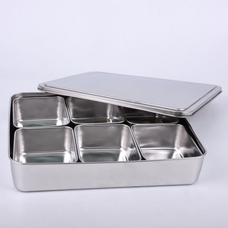 Hộp inox 6 ngăn đựng gia vị
