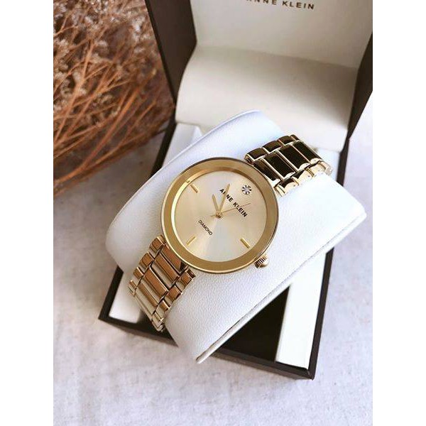 ĐỒNG HỒ NỮ Anne Klein DIAMOND Gold AK/1362CHGB