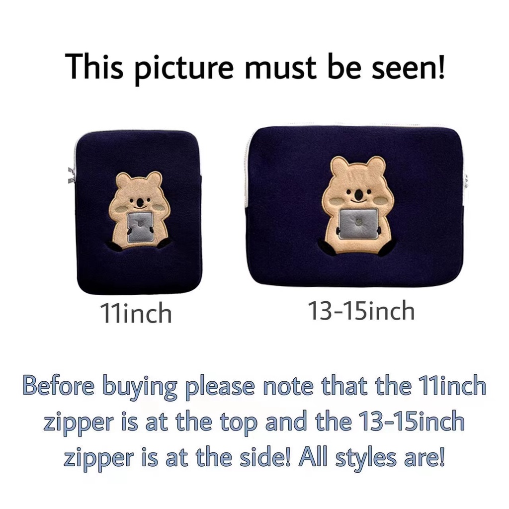 Túi đựng laptop chống sốc họa tiết hoạt hình dễ thương 11 / 13 / 14 / 15 / 15.6 inch