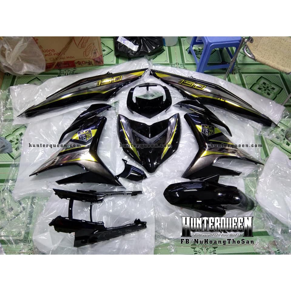 Tem Exciter 150. Tem Y15ZR đơn giản, vàng bạc. Chất liệu crom. Chỉnh sửa theo yêu cầu. Sắc nét, bền màu, chống nước