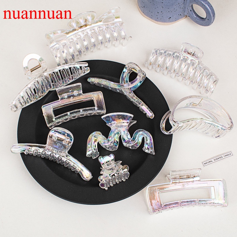 Kẹp tóc nhựa laser thời trang