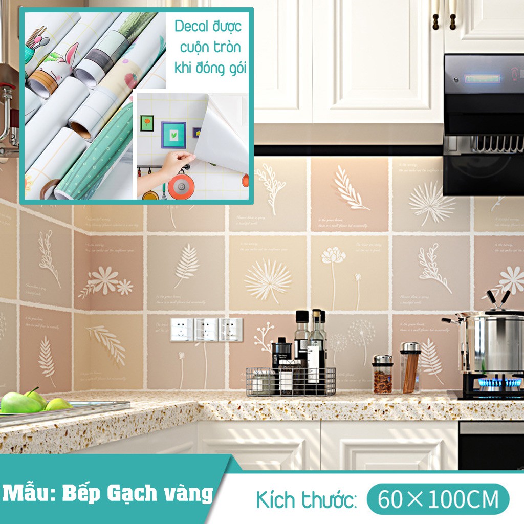 Giấy dán bếp cao cấp, giấy dán tường bếp, mặt bếp có sẵn keo, tự dán dễ dàng | BigBuy360 - bigbuy360.vn