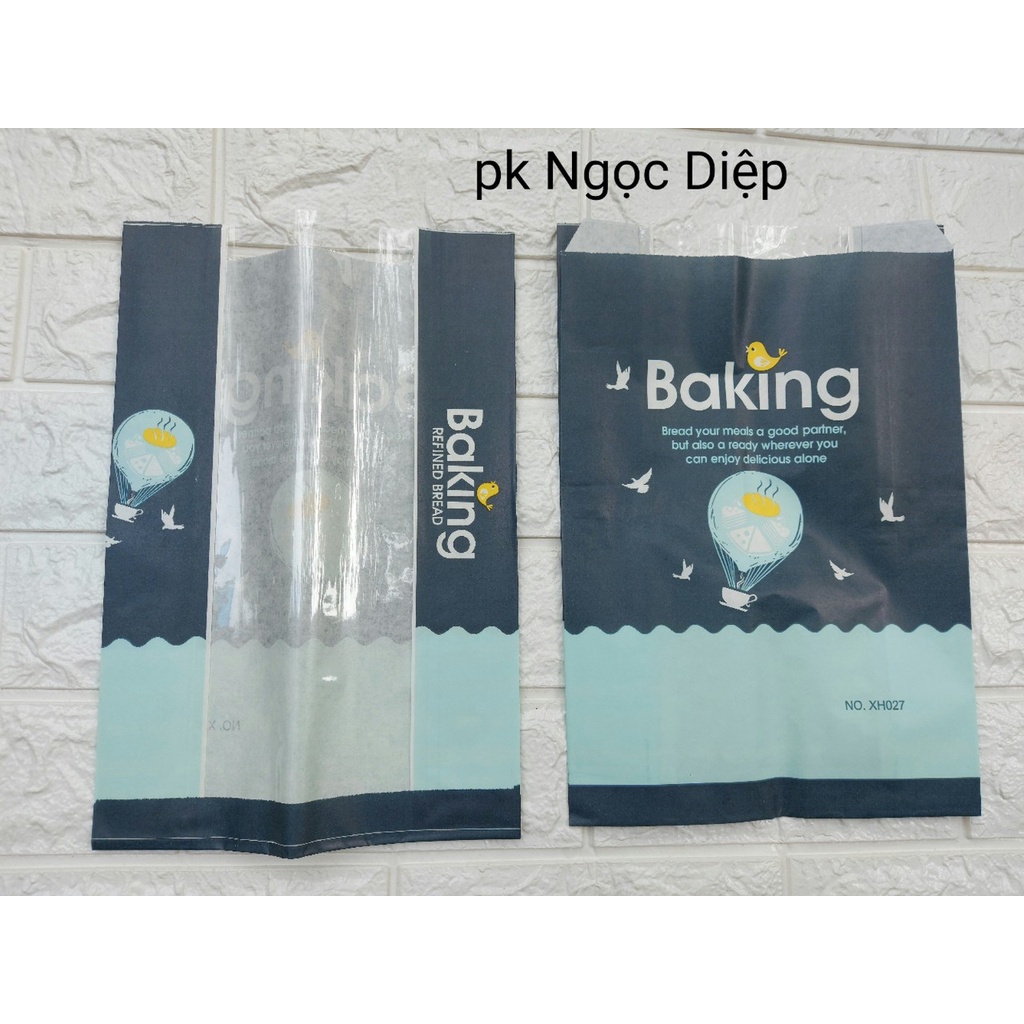 Túi bánh mì hoa cúc loại NGANG 50 cái/xấp