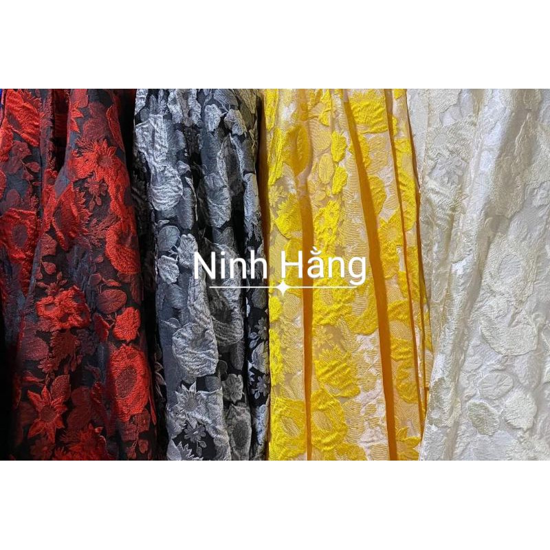 Vải tafta hoa