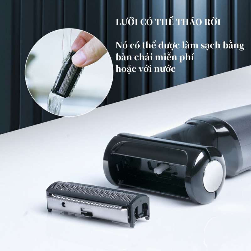 Máy cạo râu KENSEN thiết kế 2 trong 1 không làm đau cao cấp