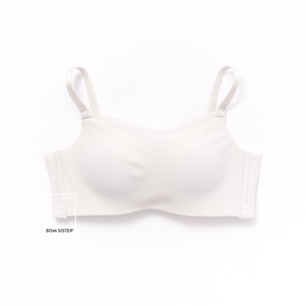 Áo lót mút vừa chất su không gọng cúp ngang màu trơn siêu nâng BOM SISTER A8491 | BigBuy360 - bigbuy360.vn
