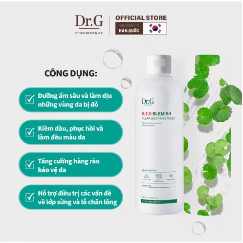 Nước hoa hồng Dr.G R.E.D Blemish Clear Soothing Toner 300ml