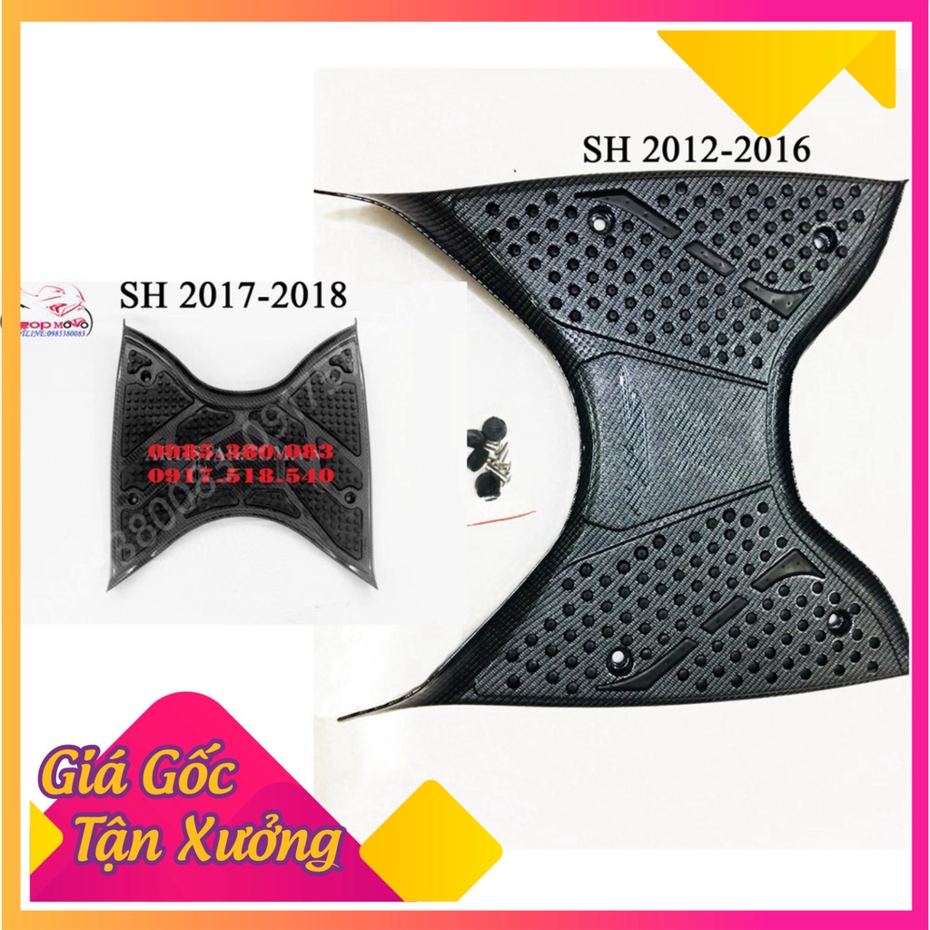 Thảm để chân SH việt 2012 - 2019 sơn carbon (Ảnh Sp thật)