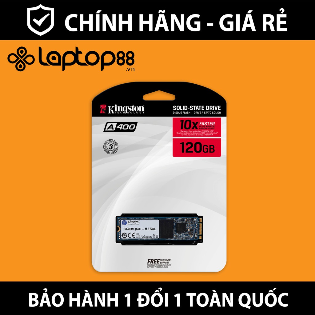 Ổ cứng SSD M.2 2280 Kingston SA400M8 / SNS8180S3 SATA III - HÀNG CHÍNH HÃNG- BH 36 THANG