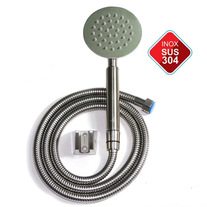 Củ sen tắm lạnh inox 304 , cây sen tắm lạnh, bộ vòi sen tắm lạnh tặng kèm dây inox và tay inox