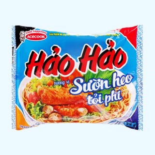 Mì hảo hảo sườn heo tỏi phi gói 75g / mì hảo hảo sườn heo tỏi phi