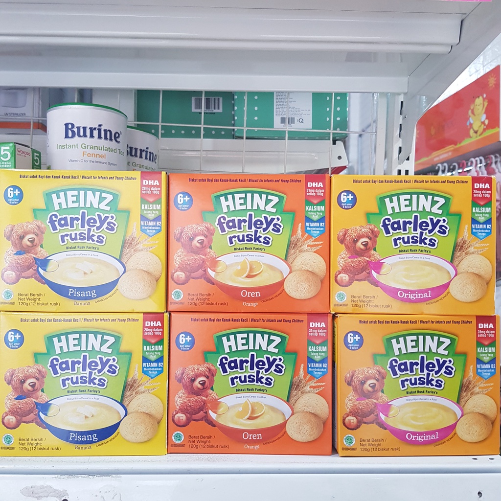 Bánh Ăn Dặm Heinz Vị Chuối, Cam Và Tự Nhiên 120g