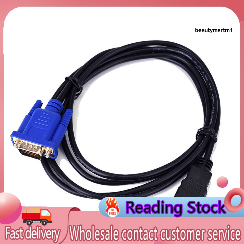 Dây Cáp Chuyển Đổi Hdmi Sang Vga Đầu Cắm6Ft 1080p Cho Hdtv Dvd