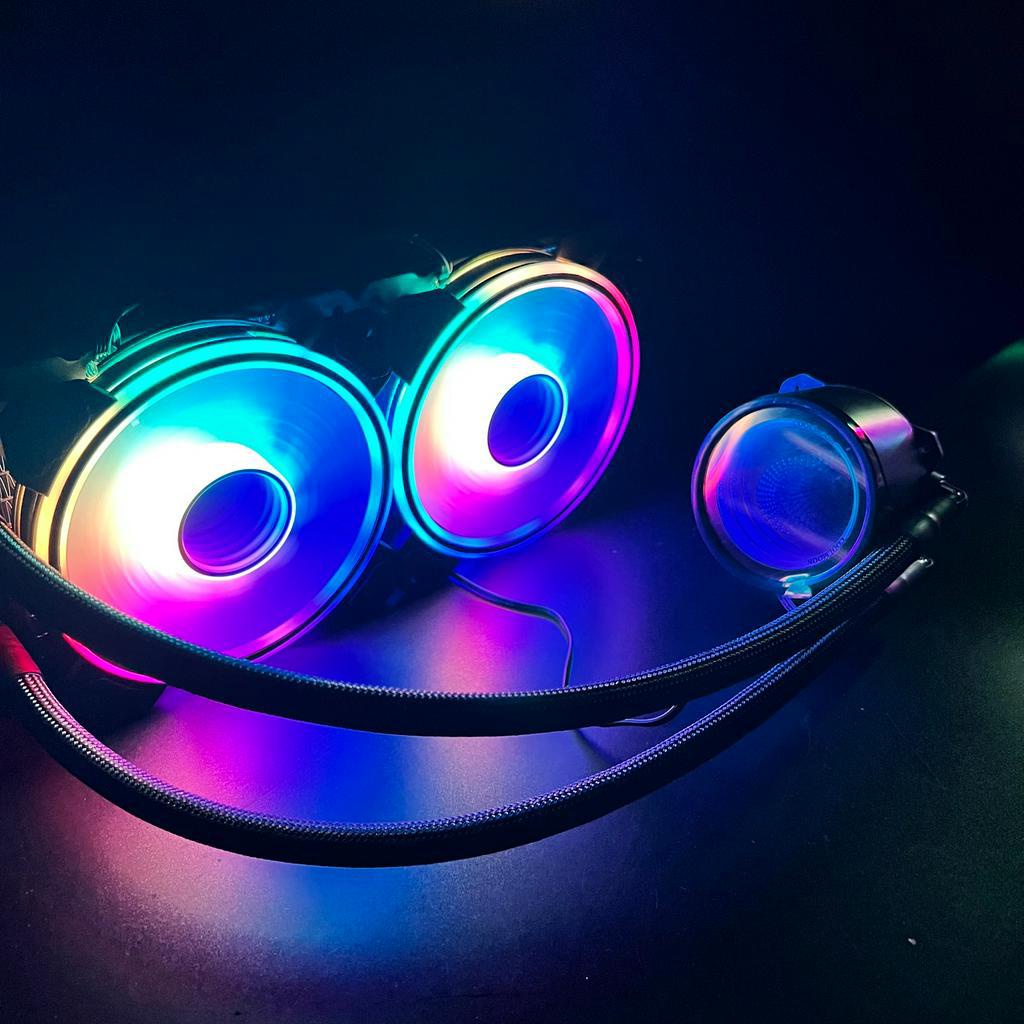 Tản Nhiệt Nước CPU Aio Coolmoon Mirro A240 Đen Led 5v ARGB Gương Vô Cực - Hàng Fullbox