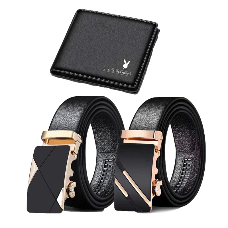 Combo 02 Thắt lưng da Nam TGV+2XV - Tặng kèm ví da dáng Ngang thời trang