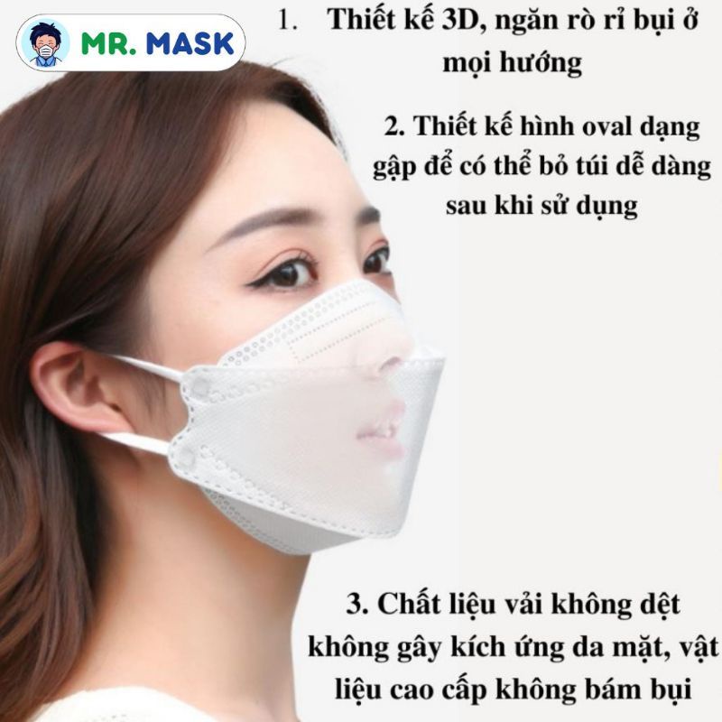 KHẨU TRANG KF94 4D KHÁNG KHUẨN CHỐNG BỤI MỊN CAO CẤP
