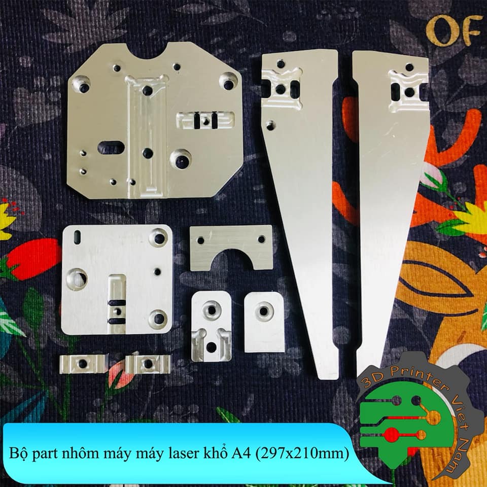 Bộ part nhôm lắp máy laser khổ A4