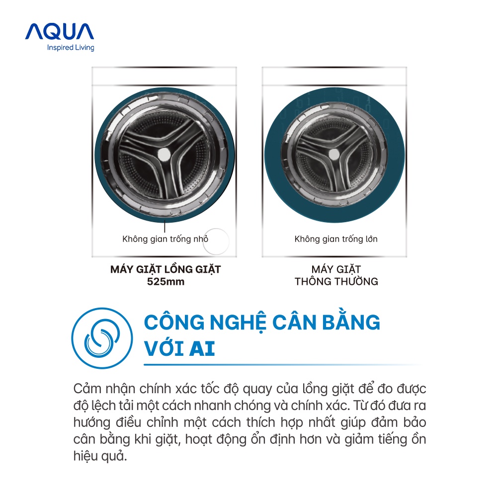 Freeship Toàn Quốc - Máy giặt cửa trước Aqua 9kg AQD-D903G.BK